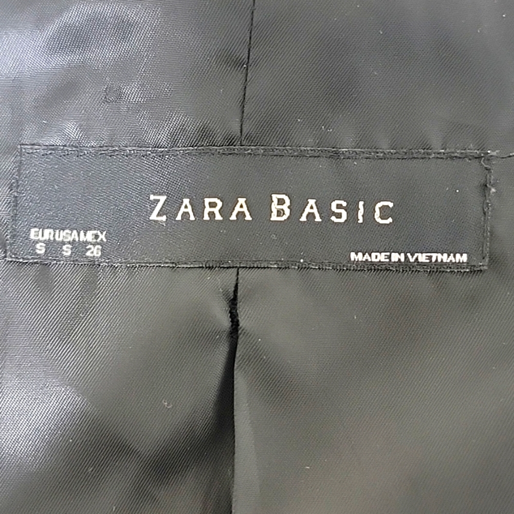 Zara Basic One Button Blazer Size Small Tan - image 6